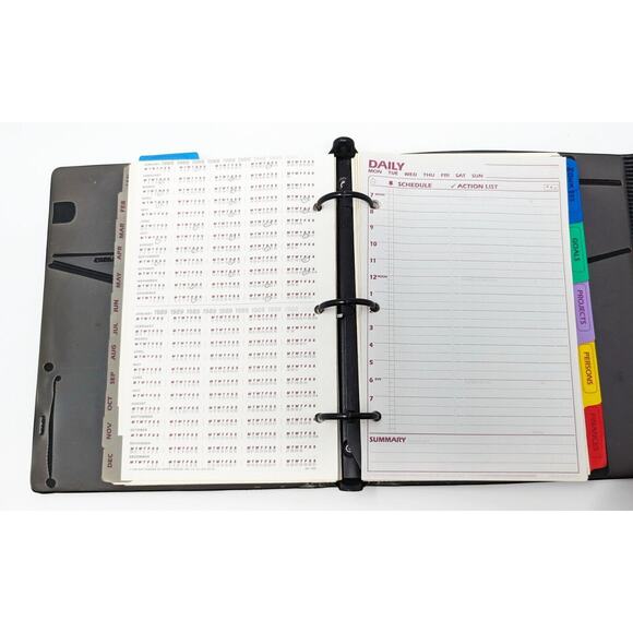 Vintage 90s Black Day Runner Planner Calendar 71872 - Picture 11 of 16